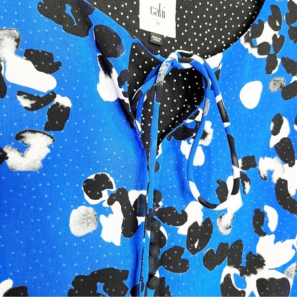 Cabi Electric Blue Untamed Midi Dress 5576 Ink Dot - Picture 6 of 13